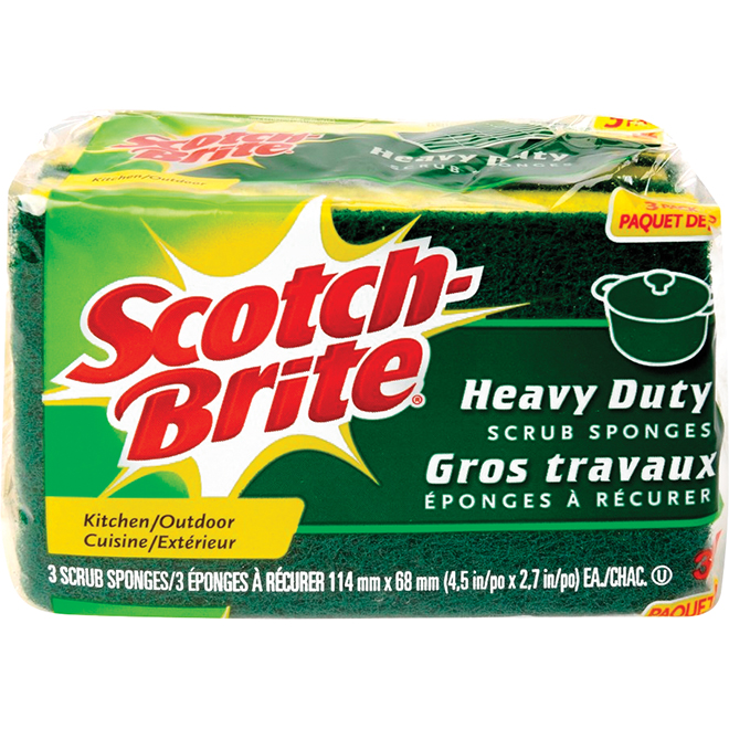 3-Pack No-Scratch Heavy Duty Scrub Sponges