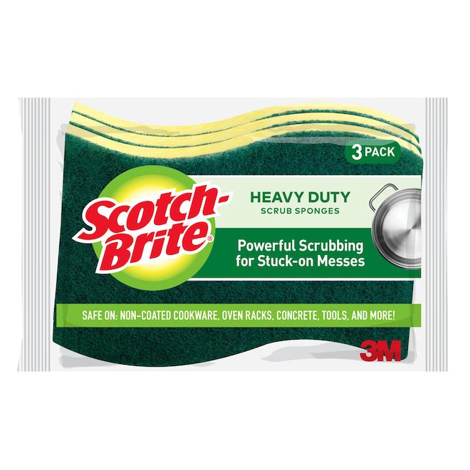 3-Pack No-Scratch Heavy Duty Scrub Sponges