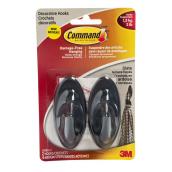 3M 2-Pack Command Medium Slate Terrace Hook