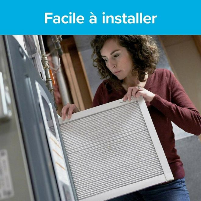 Filtres à air plissé réducteur d'allergènes pour fournaise Filtrete par 3M 16 x 25 po rouge MPR 1000 3/pqt