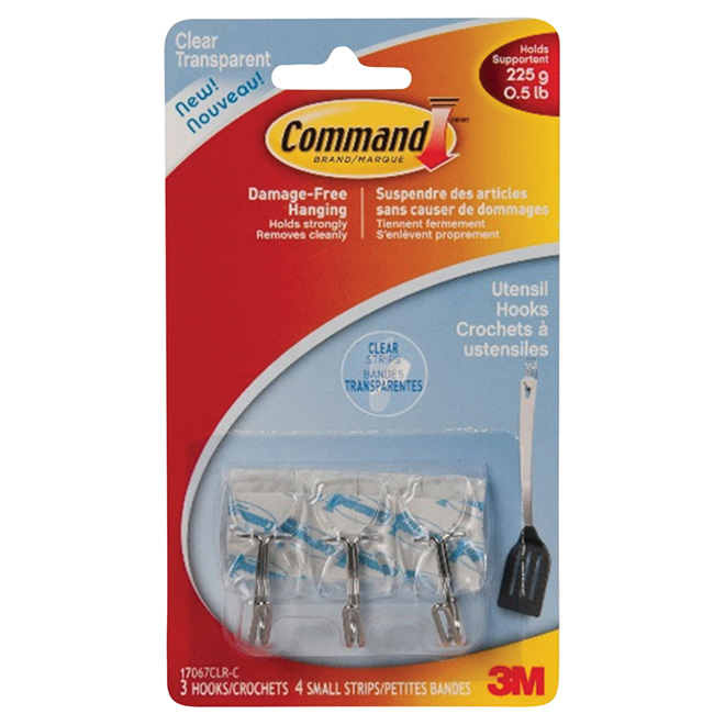 Self-Adhesive Hooks - 7 Pieces - Clear