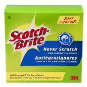 Tampons à récurer imbibés de savon, paquet de 8