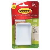 Command Jumbo Canvas Hanger Damage-Free Capacity 5 lb - White