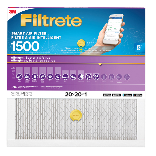 3M Filtrete Smart Air Filter - 20-in x 20-in x 1-in - 1500 MPR