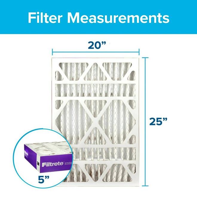 3M Filtrete 1550 MPR Healthy Living Ultra Allergen Reduction Electrostatic Pleated Air Filter - 20 x 25 x 5-in