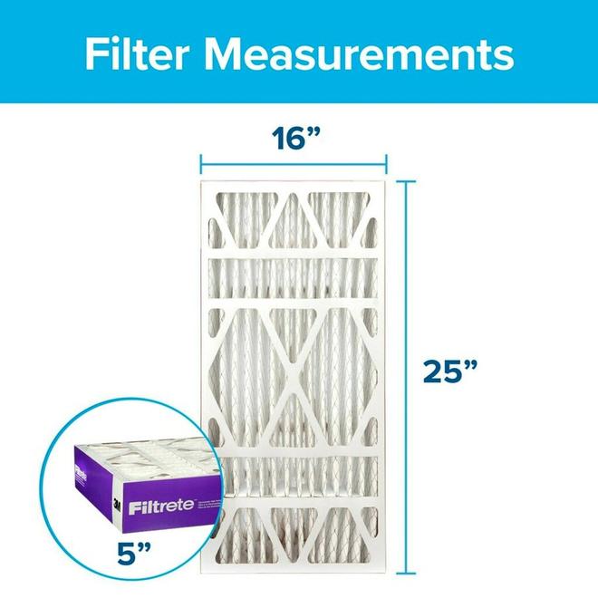 3M Filtrete Healthy Living Furnace Ultra Allergen Reduction Electrotatic Pleated AIr Filter - 16 x 25 x 5-in