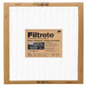 Filtres à air plissé synthétique de base MPR 100 Filtrete 3M, 20 x 20 po, 2/pqt