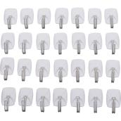Wire Hooks - Small - White - 28 Hooks