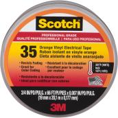 Ruban isolant Scotch 35, 3/4'' x 66', orange
