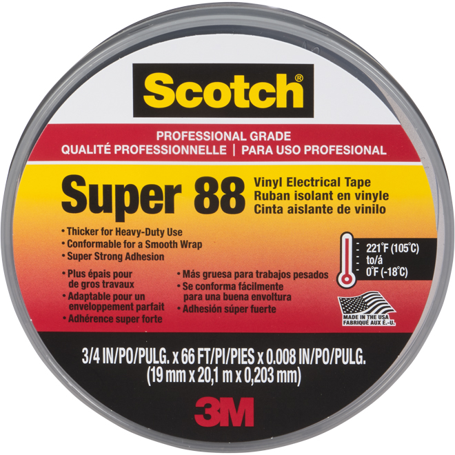 3M Scotch 700 Industrial Vinyl Electrical Tape 3/4" x 66 ft Roll 