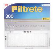 3M Filtrete 300 MPR Clean Living Basic Electrostatic Pleated Air Dust Filters -  20 x 20-in - 2-pack