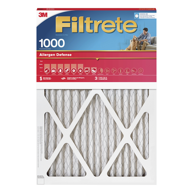 Filtrete Clean Living Basic 1-Pack (16-in x 25-in x 2-in) Pleated Air Filter
