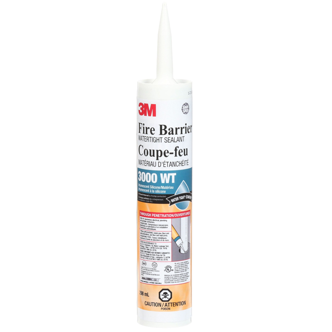 3M 3000 WT 298-ml Grey Fire Barrier Watertight Sealant