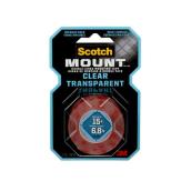 Ruban de montage transparent Scotch-Mount à double face pour intérieur, 1 x 60 po