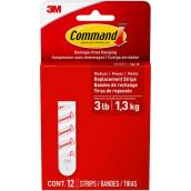 3M Command Hook 4.5-in Replacement Self-Adhesive Strips - 12-Pack