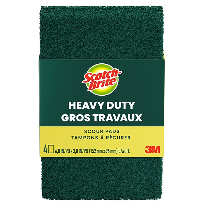 Scotch-Brite Scour Pads Heavy Duty 6 x 3.8-in - Pack of 4 224-T | RONA