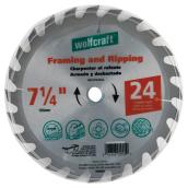 Lame de scie circulaire pour charpente Wolfcraft, 7900 tr/min, carbure, 7 1/4 po dia