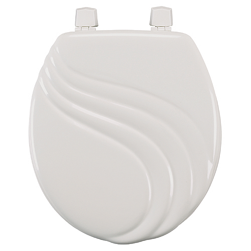 Mayfair Molded Wood Toilet Seat - Closed Front - Swirl Design - White