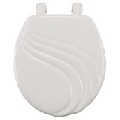 Mayfair Molded Wood Toilet Seat - Closed Front - Swirl Design - White