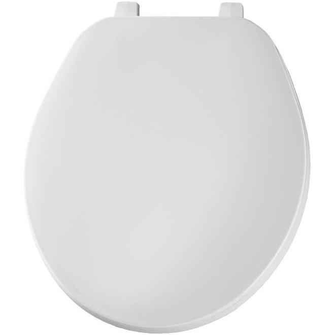 Bemis White Plastic Round Toilet Seat