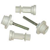 Ensemble de réparation pour siège de toilette Sta-Tite de Mayfair, blanc, boulons en plastique, 4/pqt, 3/8 po x 2 1/4 po