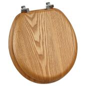 Mayfair Toilet Seat - Closed Front - Round Bowl - Oak Finish
