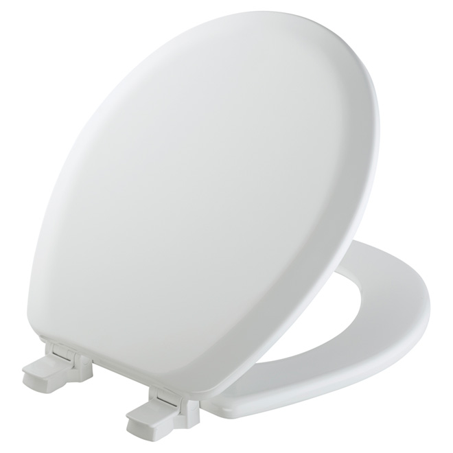 Mayfair Toilet Seat - Round Bowl - Moulded Wood - White Finish