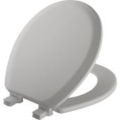 Bemis Cameron Mayfair Toilet Seat - Moulded Wood with High Gloss Finish - Round - Silver