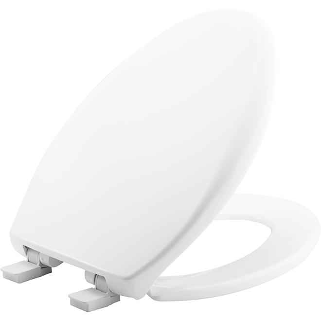 Mayfair White Elongated Toilet Seat - Plastic - Closed Front - Slow Close