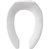 Bemis Mayfair Toilet Seat - Coverless - Durable Plastic - 18-in - Elongated - Silver