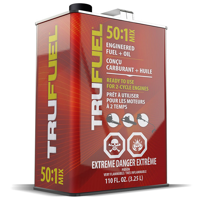 Mélange huile-essence 50:1 TruFuel prêt à utiliser pour moteurs à 2 temps, 3,25 litres