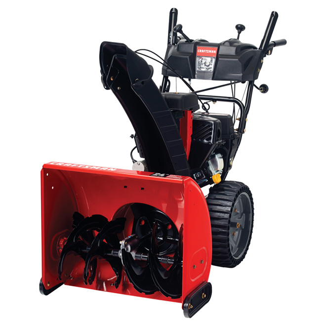 Craftsman Snowblower 2-Stage 208 CC - 24-in Red and Black