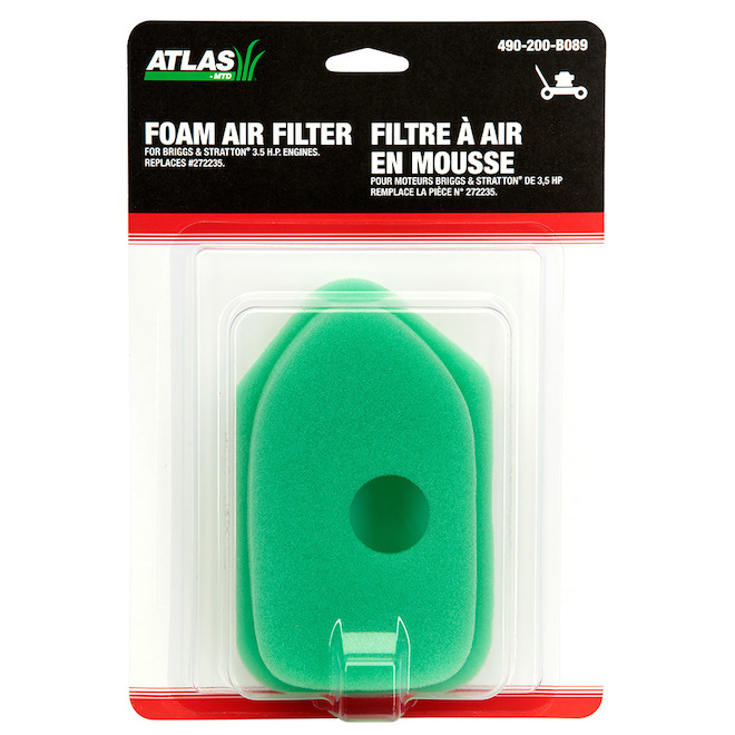 Atlas Foam Air Filter for 4-Cycle Engines