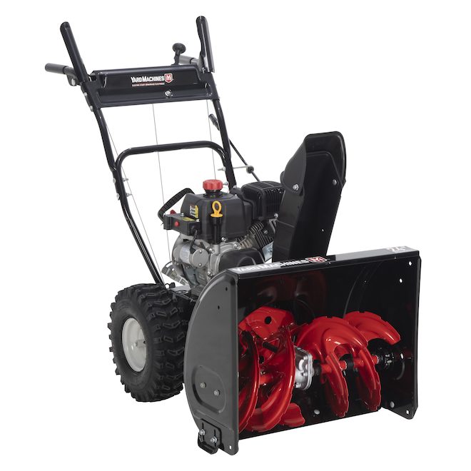 Souffleuse à neige à essence 24 po Yard Machines 208 cc 4 temps 2 phases avec démarrage électrique à bouton-poussoir