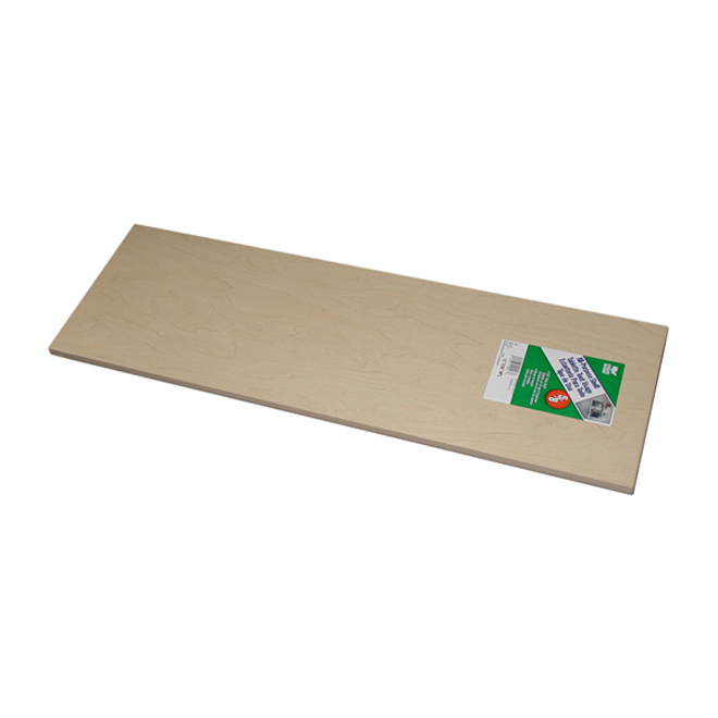 Knape & Vogt 1980 Melamine Shelf Board - Maple Finish - Particle Board - 48-in L x 10-in W x 5/8-in T