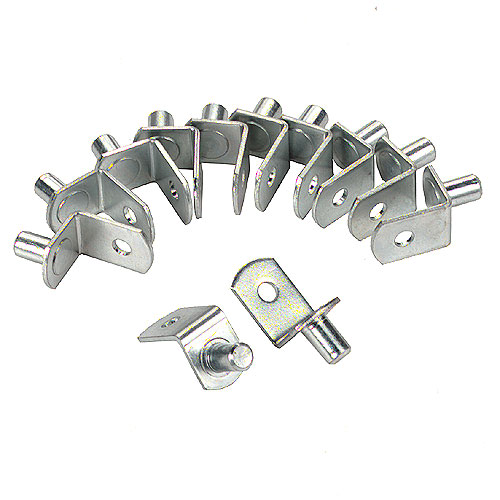 Knape & Vogt 346 Shelf Pins - Metal - Anochrome - 12-Pack - 1/4-in dia x 3/8-in L