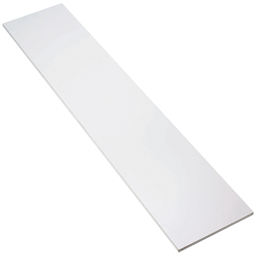 Knape & Vogt 1980 Decorative Shelf Board - Heavy-Duty Particleboard - White - 12-in W x 72-in L x 5/8-in T