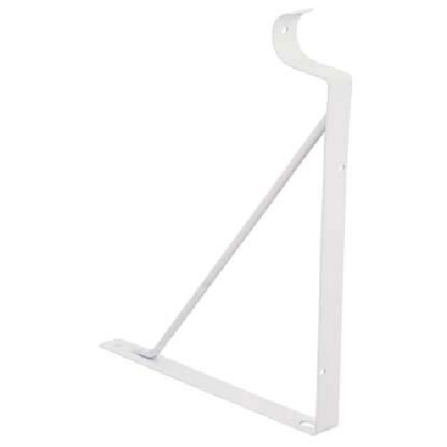 Knape & Vogt Commercial Closet Rod and Shelf Bracket - Cold Rolled Steel - Bright White - 11-in D