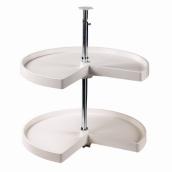 Real Solutions Lazy Susan - 2 Shelves - Polymer - 24-in - White