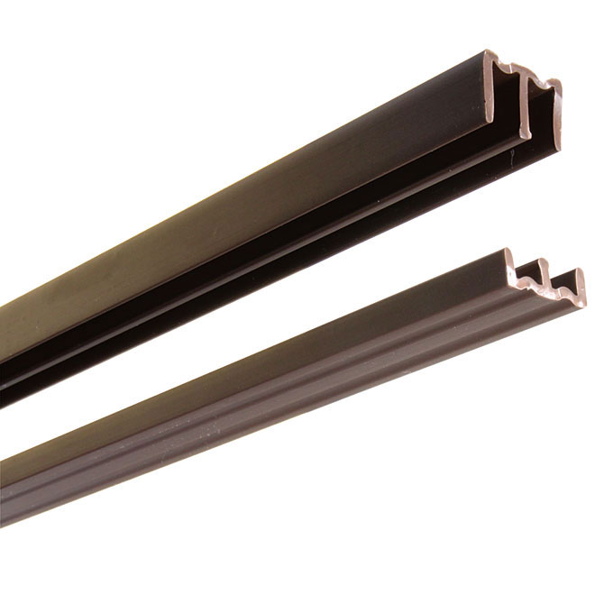 KNAPE VOGT Plastic Track And Guides For Sliding Doors 72 Walnut KNAPE VOGT Plastic Track And Guides For Sliding Doors 72 Walnut