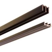 Plastic Track and Guides for Sliding Doors - 72" - Walnut