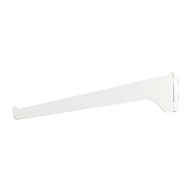 Knape & Vogt Single-Slotted Shelf Brackets - White - Steel - 16-in L x 5/8-in W