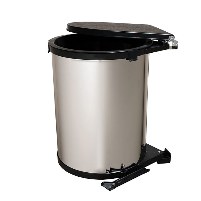 real solutions - cabinet swing-out garbage can - chrome