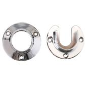 Knape Vogt Closet Pro Rod Flange - Steel - Chrome - Mounting Hardware Included