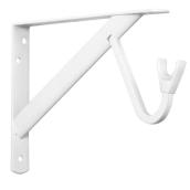 Closet Pro Shelf and Rod Bracket - White - Steel - 12-in L