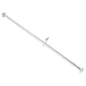 Knape & Vogt Closet Pro Heavy Duty Adjustable Rod - Zinc-plated Steel - Silver - 72-in L to 96-in L