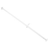 Knape & Vogt Closet Pro Heavy Duty Adjustable Rod - Zinc-plated Steel - White - 96-in L to 120-in L
