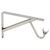 Support pour tablette et tringle, nickel brossé