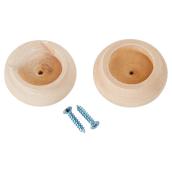 Supports pour tringle de garde-robe, bois non fini