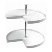 Real Solutions Lazy Susan - 2 Shelves - Polymer - 26-in - White